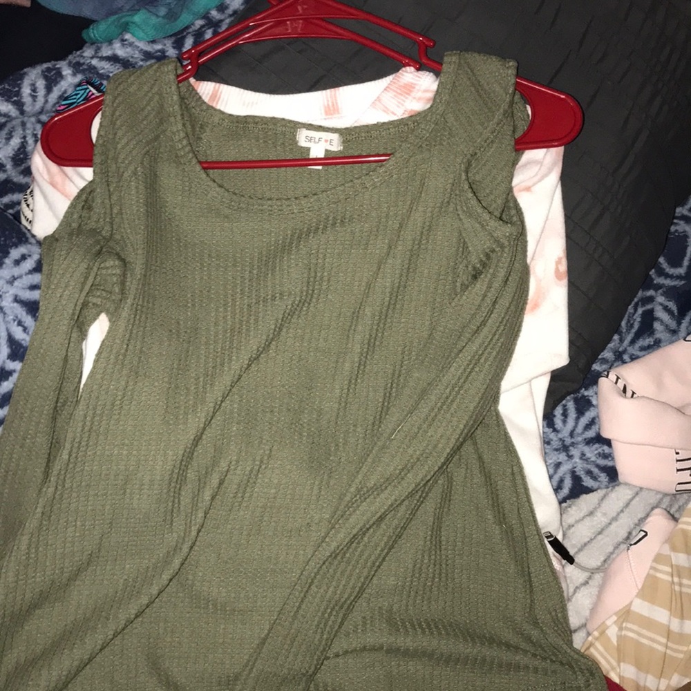 olive green long sleeve with tail